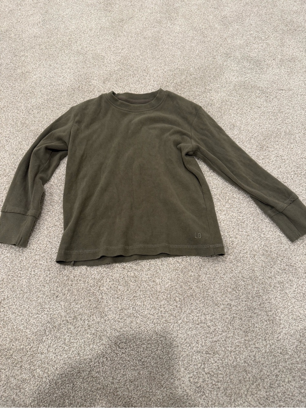 Little Bipsy Olive Green Long-Sleeve Crewneck Tee